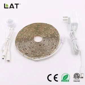 DC12V 3m IP65 Smart SMD5050 Ww 30/60/120LEDs Flexible LED Strip Light with Sensor Can Adjust 30s to 10min