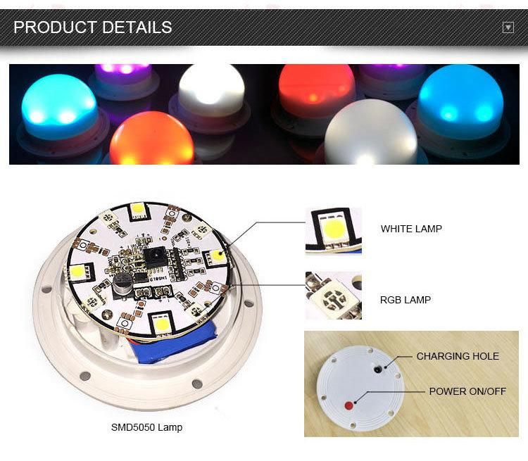 Rechargeable Table Lamp LED Color Changing Table Lamp