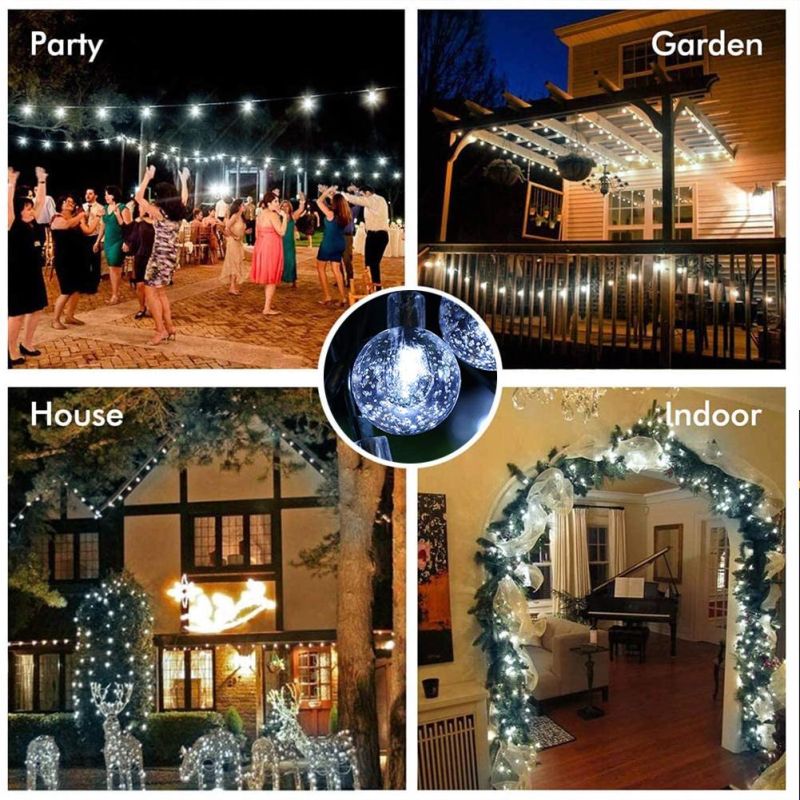 20/30/50/100/200LED 8 Mode Christmas Lights Waterproof Garden Wedding Lights Outdoor Decor Round Crystal Ball Solar Power LED String Light