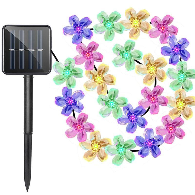 Solar String Light 7m 50 LED Sakura Flower Garland Light