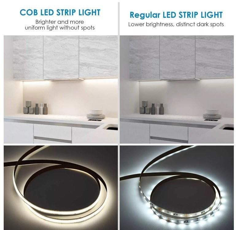 Dotless Continous Linear Lighting 378 Chips COB LED Strip Light
