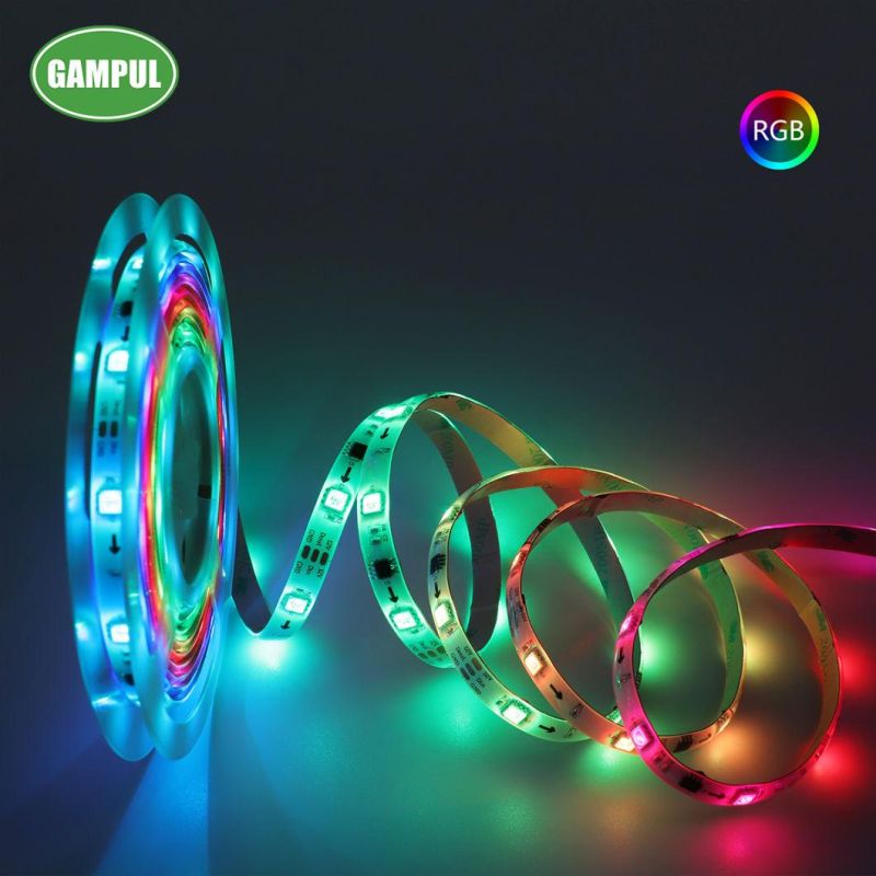 Factory Direct Sale UL Ce 18W Flexible Smart Chasing RGB Tape Lighting, LED Strip Light, Christmas Lighting for Home, Party Decoration