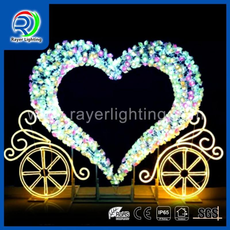 Wedding Decoration Gardon Decoration Big Heart LED Motif Light