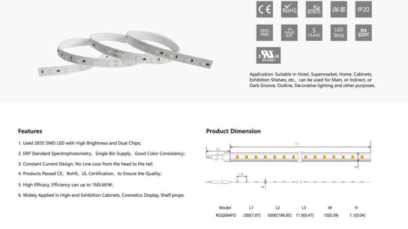 TUV-CE, UL Approved LED Light Strips 3years Warranty LED Strip