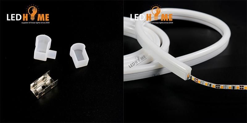 Flexible LED DIY IP65/IP67/IP68 Silicone Tube 360 Degrees Bendable Two Extrusion LED Profile for Indoor Lighting and Decoration