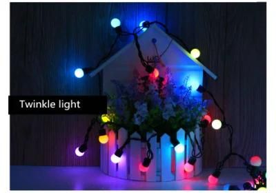 IP44 Round Ball Colored Changing LED Fairy String Lights