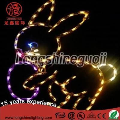 2017 LED Decorative Waterproof 2D Motif Rope Decorative Light for Easter Decoration