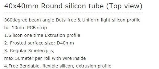 DIY Neon-Round 40*40mm Round Silicion Tube Top View