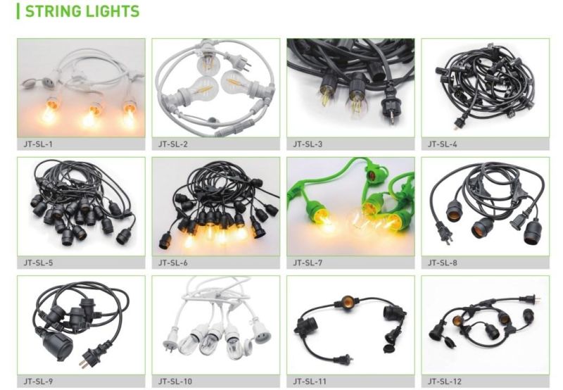 Europe Standard Low Price Outdoor Waterproof Power Cord for LED String Lights