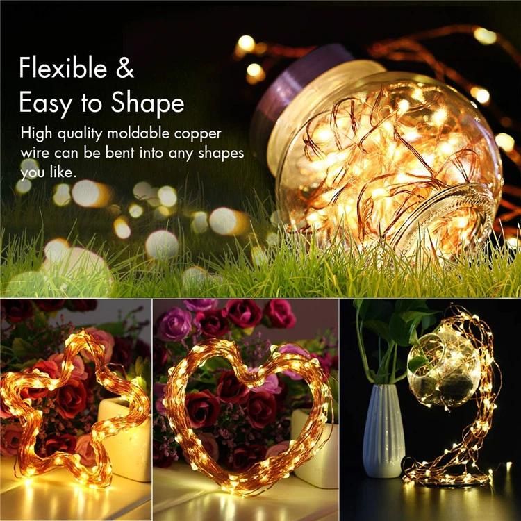 2m 5m 10m 4.5V AA Battery Powered Copper Wire LED String Light Holiday Decorative Lighting