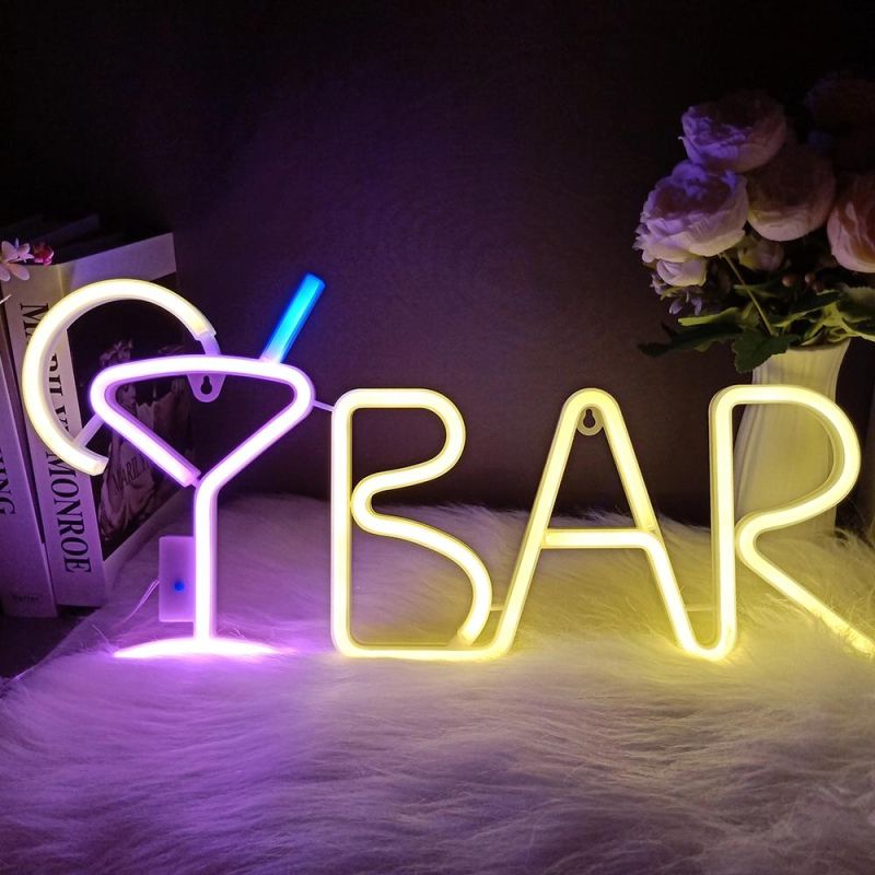 Hot Support OEM Creative Advertising Signs Bar KTV Decoration LED Light Flex Acrylic Neon Sign