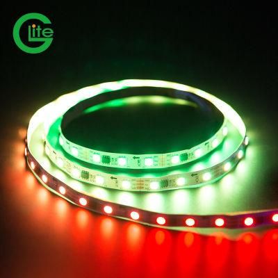 Glite 30 LEDs Addressable Strip RGB Magic Digital LED Pixel Strip Light 12V 2811 with Power Supplier and Controller