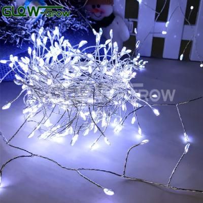12V UL White Custom Cluster Large Christmas LED Fairy Light String with Flash Bulb for Event Wedding Garland Home Holiday Decoration