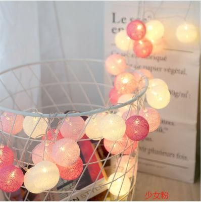 Cotton Ball String Lights Holiday Christmas Light