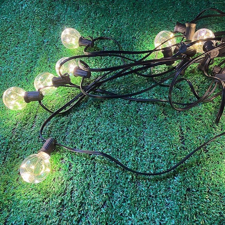 Solar Powered Energy-Saving LED String Light Holiday Party Decoration String Light LED Outdoor Decorative Lighting Bulbs Garden Waterproof String Light