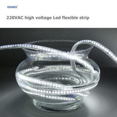 Factory Wholesale 220V 230V 240V High Voltage IP65 Waterproof LED Flexible Strip Light
