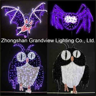 2D LED Bat and Night Owl Design Halloween Decoration Light