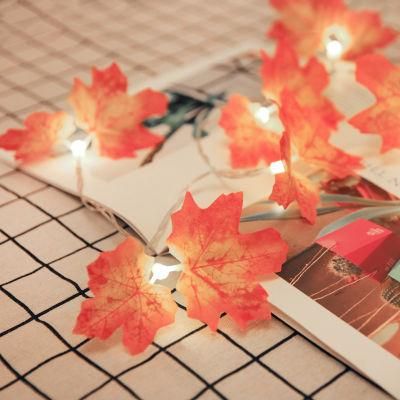 LED Maple Leaf Decorative Light String Lantern for Outdoor Courtyard Party Room