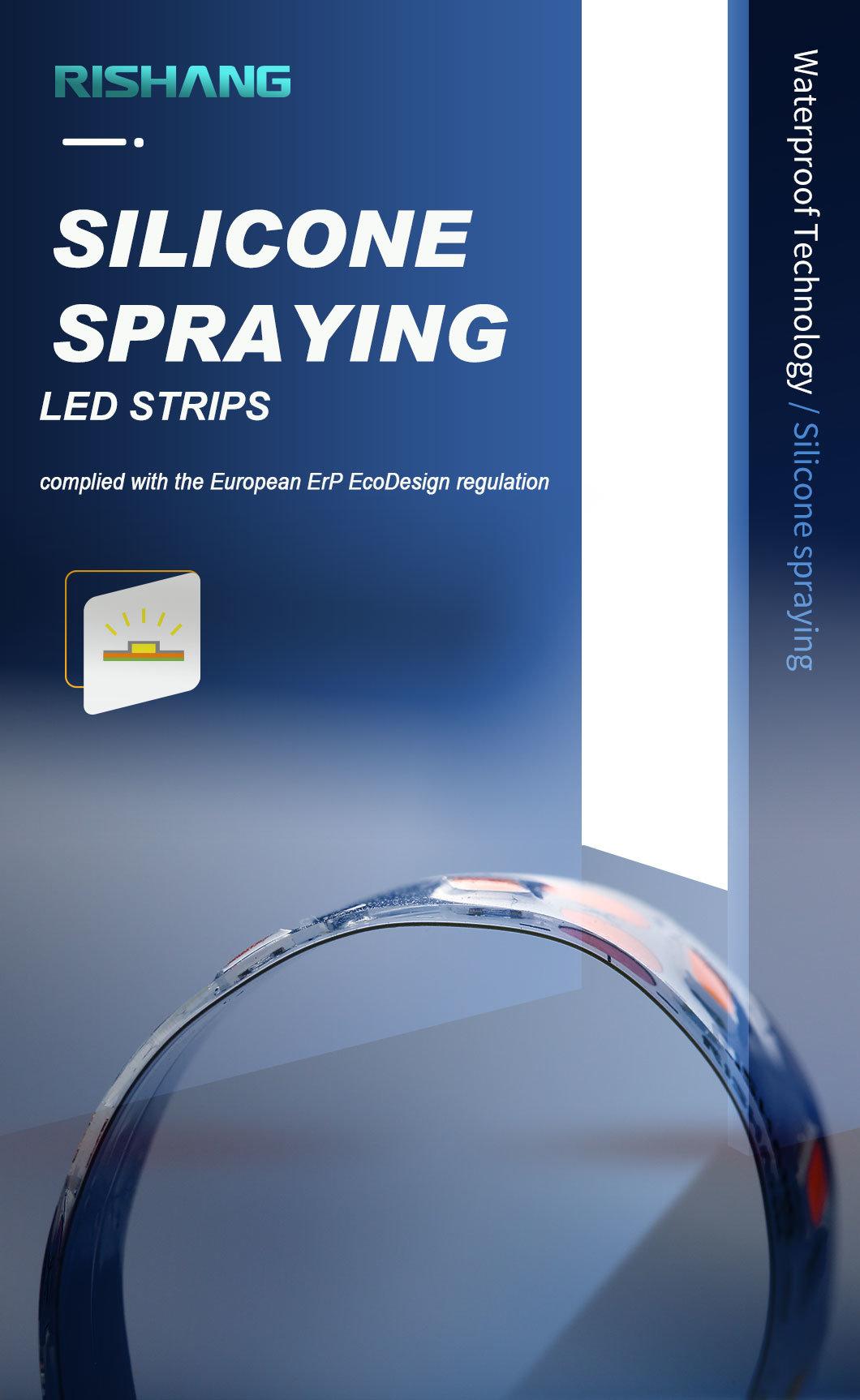 High Light Transmittance up to 98% Silicon Spraying IP65 Waterproof LED Strip Light