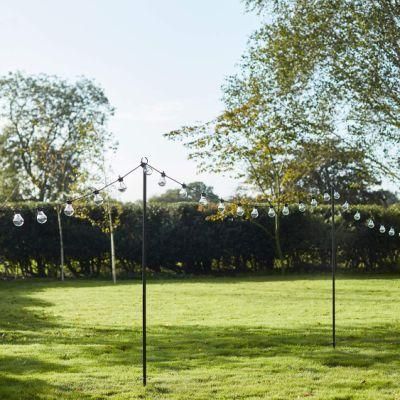 String Light Pole, Stainless Steel Festoon Lantern Pole for Wedding Party Gathering Festivals