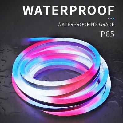 5m Waterproof 24V RGB Color Chasing Rainbow LED Neon Lights