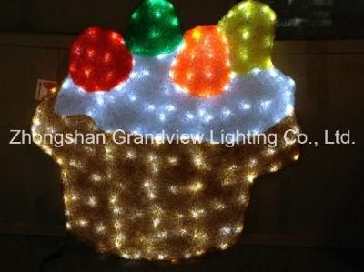 LED Acrylic Cake Lights for Christmas Theme Event Decoration (BW-SC-2D-CAKE)