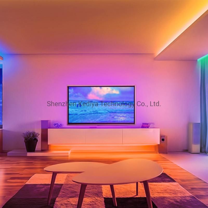Hot-Selling 5m 10m Waterproof Flexible Music TV LED Strip Waterproof 5V USB Powered Bt APP Control 5m 150LED SMD5050 RGB LED Strip Light for Home Decoration