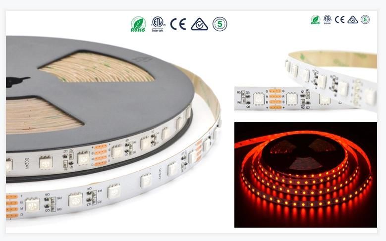 3years Warranty LED Light Strip SMD5050 RGB 60LED 14.4W Ra80 LED Strip DC24 LED Light Strip Strip