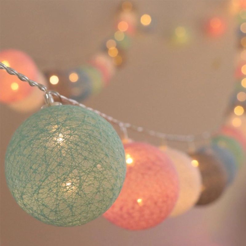 20LED Cotton Ball Christmas Decoration Holiday Outdoor LED Light String