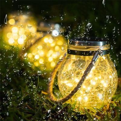 Waterproof Solar Powered Mason Jar Lights Warm Light Bottle Garden Decorative Lights
