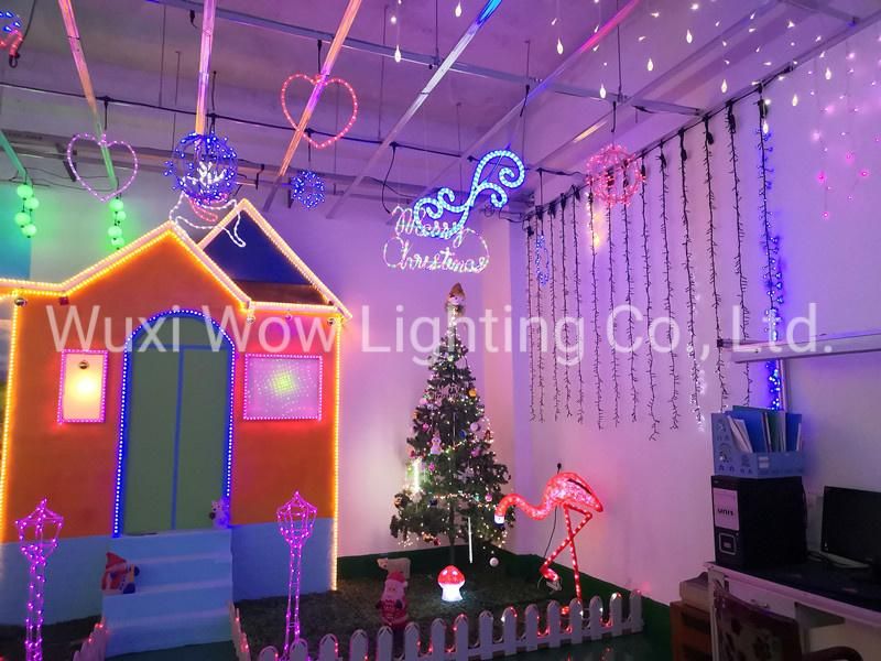 Multi Function Snowflake Curtain Light with 48 LED Blue / White