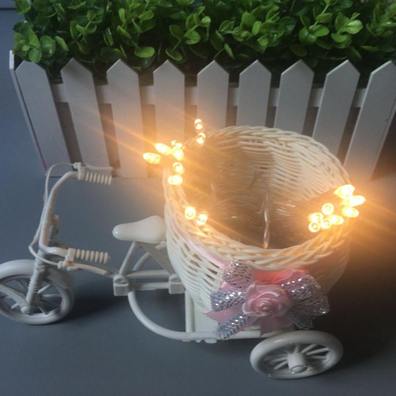 Battery Operated Static/Flash Warm White LED String Lights