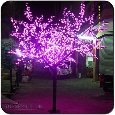 Garden Ornaments Valentine Day Decoration Glitter Artificial Oriental Cherry LED Tree