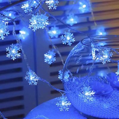 Christmas Decorations Lights, LED Snowflake Lights, Holiday Outdoor Decorations Lighted Snowflake String Lights for Indoor Outdoor Decor