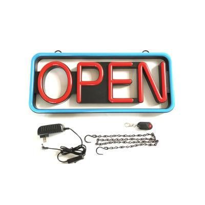 LED Open Sign Remote Control Hanging Neon Sign Advertising Sign