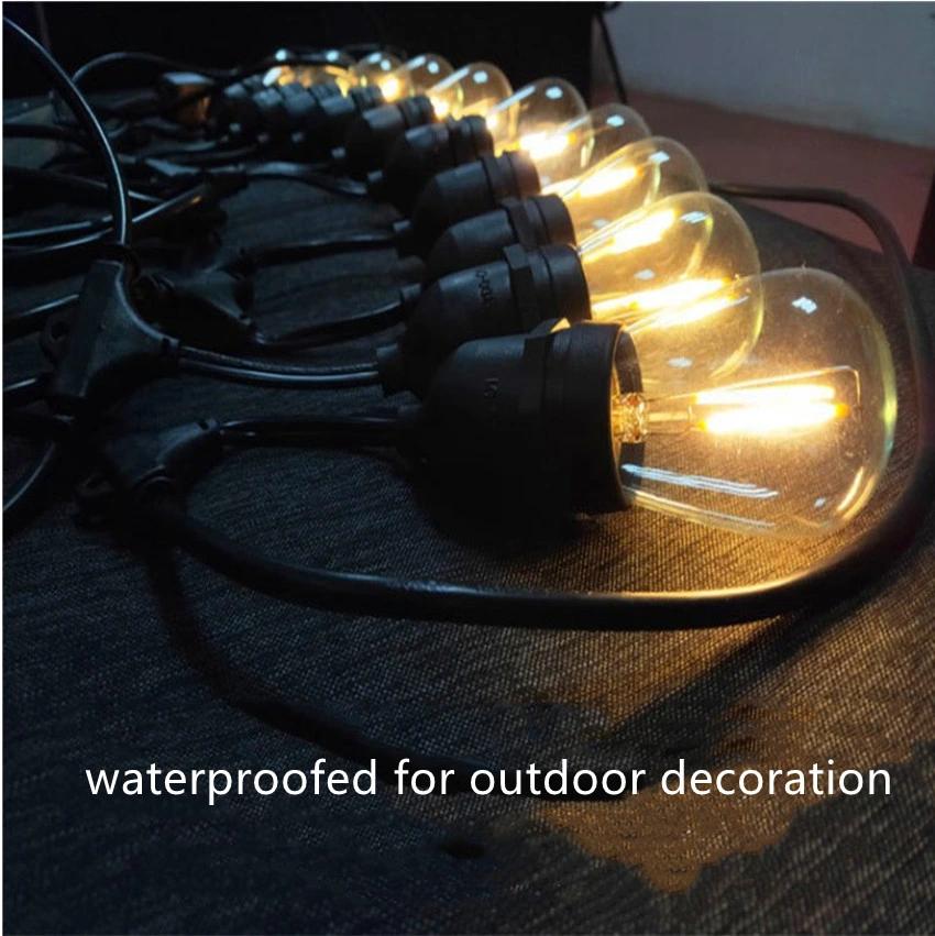 LED Changing RGB Warm White Weatherproof Bulbs Outdoor Fairy LED String Light