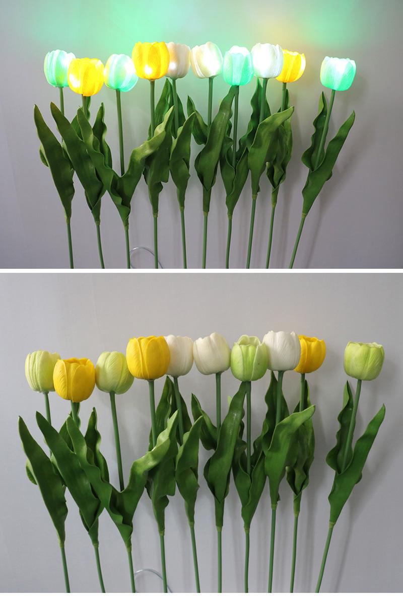 Garden Decoration PU Material LED Tulip Lights