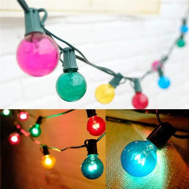 Patio Lights G40 Globe Party Christmas String Light with Multi Colors