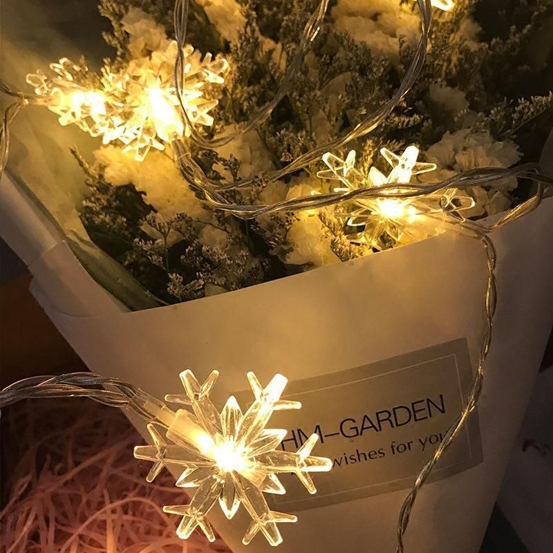 10 20LEDs Christmas Tree Snow Flakes LED String Fairy Light Party Home Wedding Garden Garland Christmas LED Lights Decoration