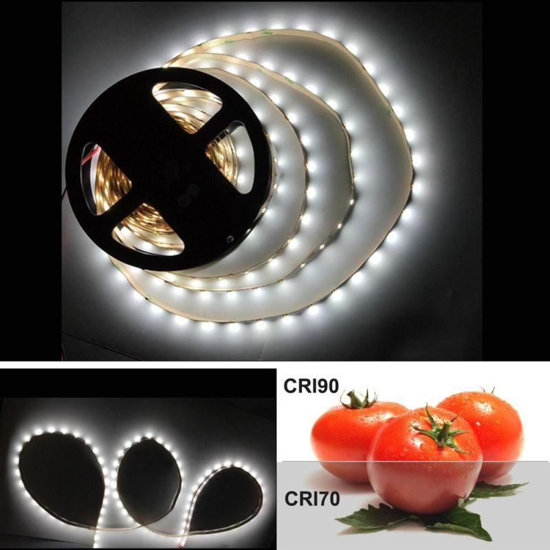 High CRI 95 LED Strip Light 3528 5050 5630 5730 2835 30LEDs 60LEDs IP20 Cool White for Foods Refresh
