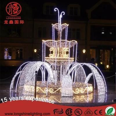 LED 3D Christmas Holiday Fountain Motif Decoration Light