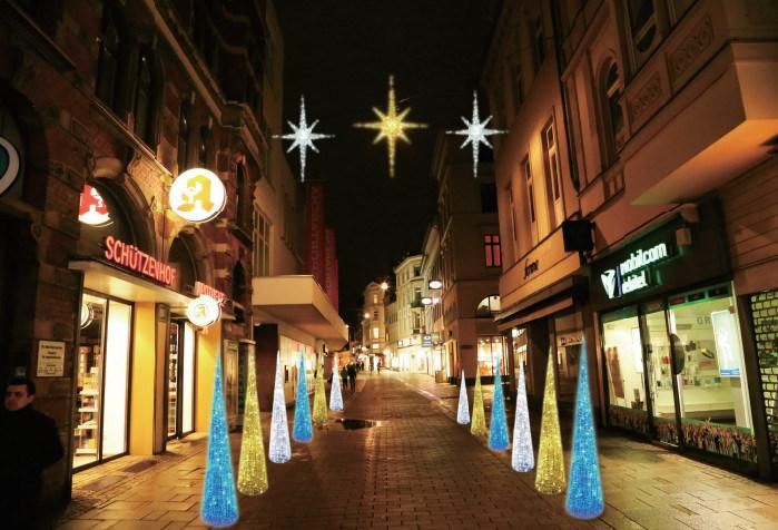 Christmas Outdoor Decorative Lights 2m Tall LED Motif Decoration Wedding Event Lights