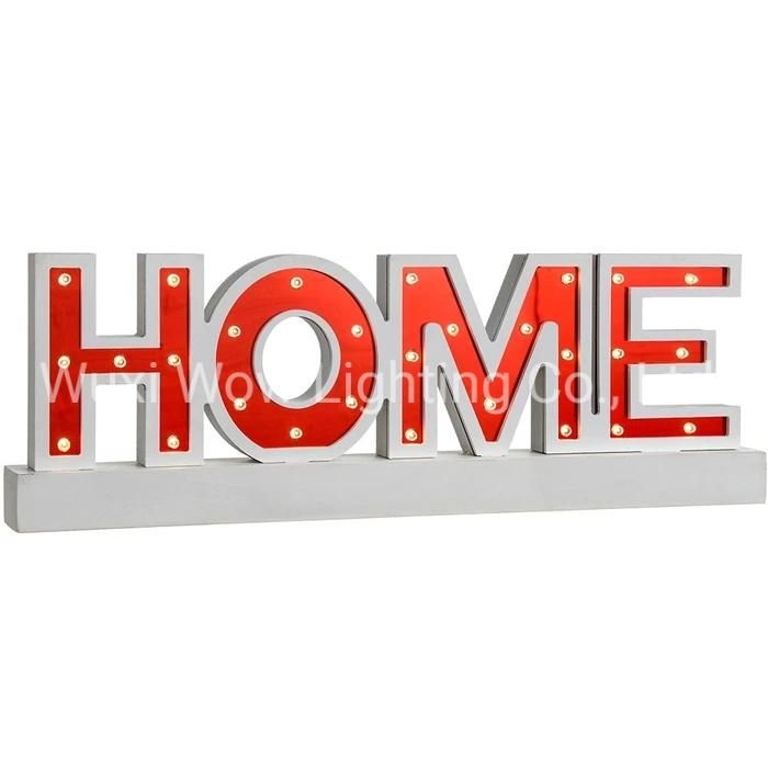 Sign with Base Christmas Decoration Wood 38 Cm - Red - Home