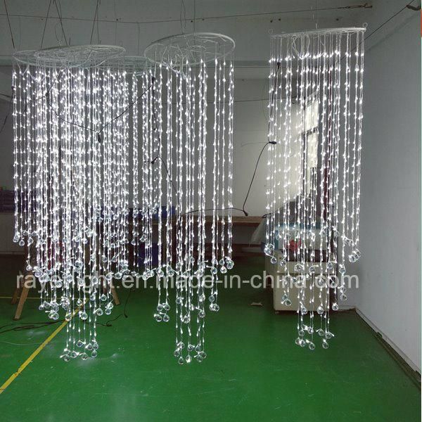 Customized Shopping Center Diamond Hall Mall Wedding Decoration LED Christmas Curtain Light Warm