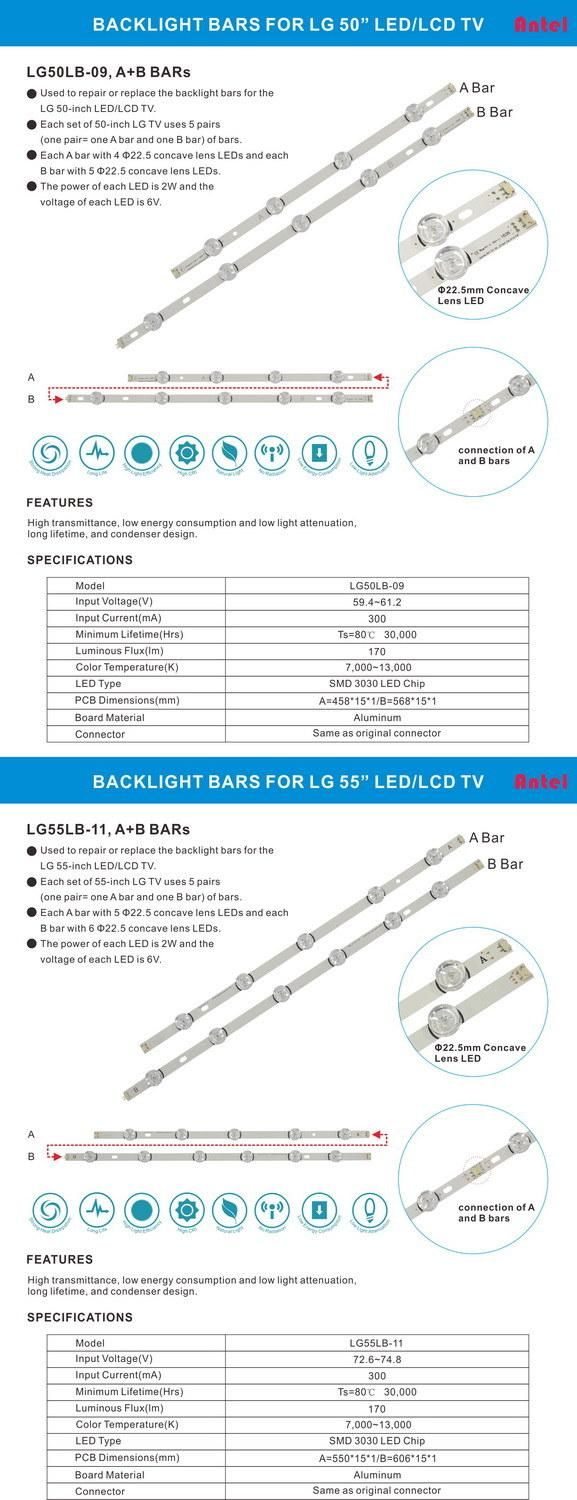 LED TV Backlight Bars for LG TV 32" Innotek Drt 3.0