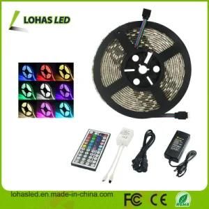 12V DC Waterproof 5m 300LEDs SMD 5050 RGB LED Strip Light Kit with Remote Controller and Power Supply