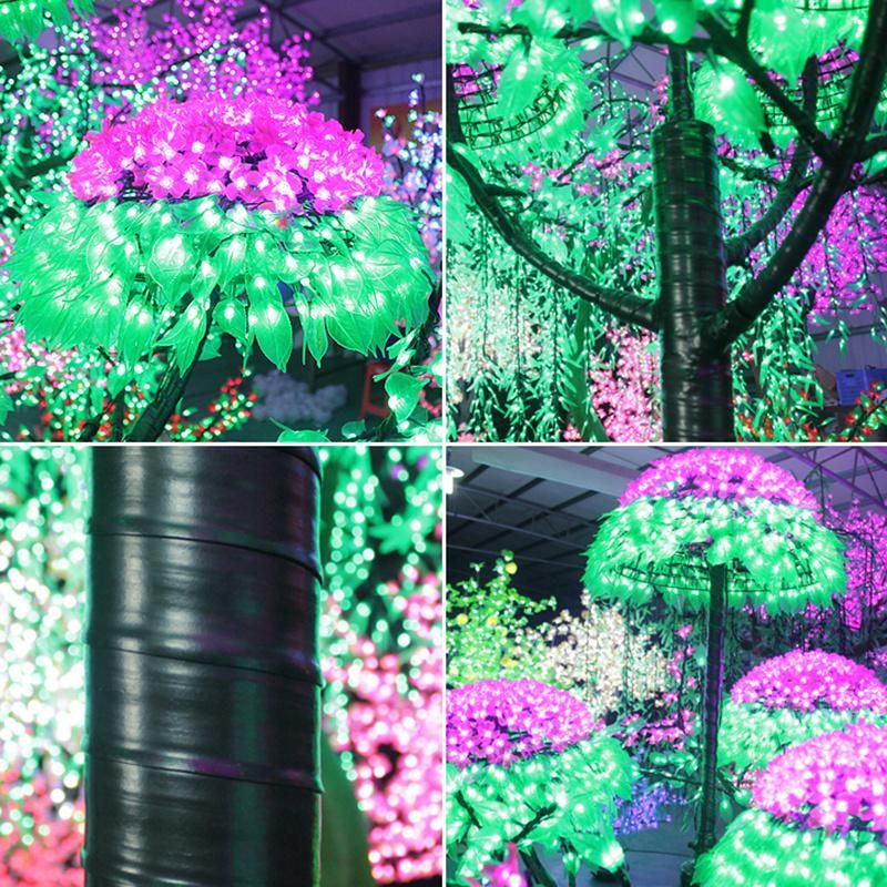 Wholesale Promotion Christmas Mushroom Trees Outdoor IP65 High Brightness Artificial Plants with LED Lights