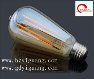 St Pear Shape LED Filament Bulb with Ce RoHS