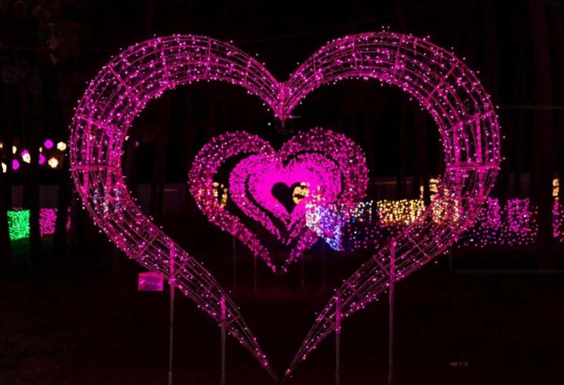 Wedding Decoration Gardon Decoration Big Heart LED Motif Light