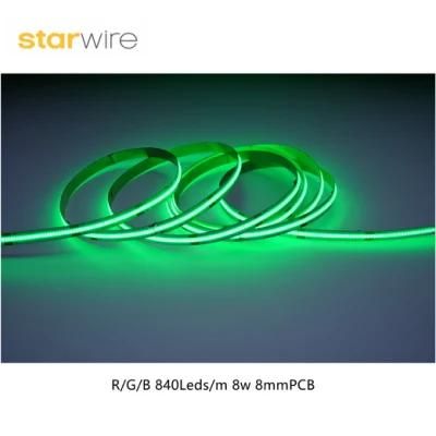 Single Color R/G/B Green COB LED Strips 480LEDs/M